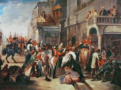 Fourth Dragoon Guards Leaving for the Crimean War by English School